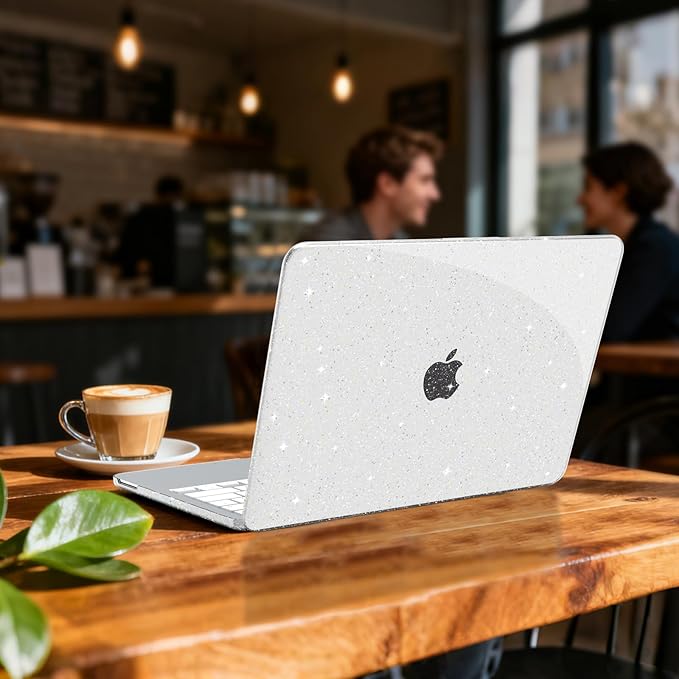 B BELK for MacBook Neo 13 inch Case 2026 (A18 Pro, Model A3404), Clear Glitter Hard Shell Case with Keyboard Cover & Screen Protector, Slim Protective Sparkly Case for MacBook Neo 13", Starry Clear