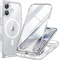 Miracase for iPhone 17 Case 6.3'', Full-Body Military Grade Drop Protection Outdoor Phone case with Built-in Glass Screen &Camera Control,Easy Installation,Compatible with MagSafe,Clear