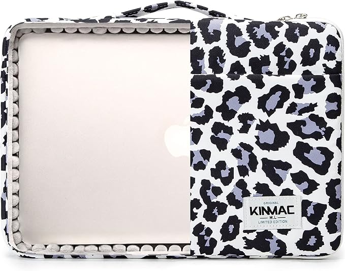 Kinmac 360° Protective Laptop Sleeve Case Bag Cover with Handle for MacBook Pro 16 inch,16 inch HP,Lenovo,Dell,ASUS,Acer Ultrabook and Business Laptop (Leopard)