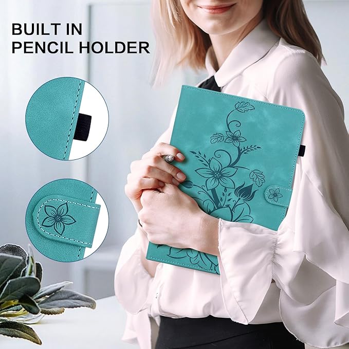 Case for iPad Air 13 Inch M4/M3/M2 (2026/2025/2024), Auto Wake/Sleep Supports Pencil Pro and Pencil(USB-C) Magnetic Multi-Angle Viewing Clasp Cover, Green