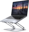 Lamicall Adjustable Laptop Stand, Portable Laptop Riser, Aluminum Laptop Stand for Desk Foldable, Ergonomic Computer Notebook Holder for MacBook Air Pro HP, Office Desk Accessories (10-17.3'')- Silver