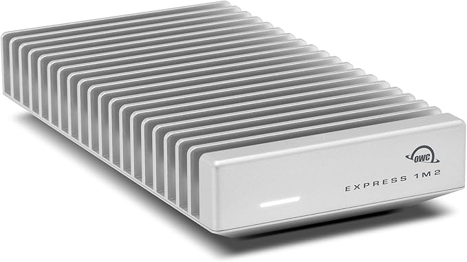 OWC 2TB Express 1M2 80Gb/s Portable NVMe SSD USB4 (Thunderbolt Compatible/USB-C) Ultra Fast External SSD Drive with Aluminum Heat Sink Enclosure