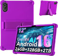 for Nexall N90 Tablet Case 12Inch, Shockproof Four Corner Airbag Protection,Soft Silicone Edge Cover with Built-in Stand,Heavy Duty Protective Sleeve for Nexall N90,Purple