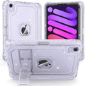 ZoneFoker Case for iPad mini A17 Pro, for iPad mini 7th/6th Generation Case 8.3 inch 2024/2021 with Pencil Holder/Stand, Slim Cover for i Pad Mini 7/6 (Clear Glitter)