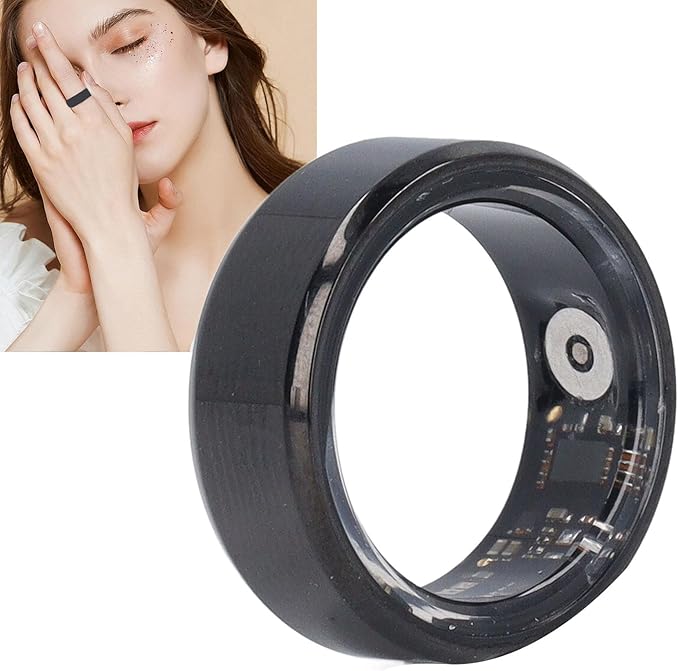 Smart Health Ring, IP68 Waterproof Ultralight Fitness Tracker Ring, Rechargeable Sports Monitor Tracker Pedometer Sleep Tracking 24 Hour Heart Rate Monitoring