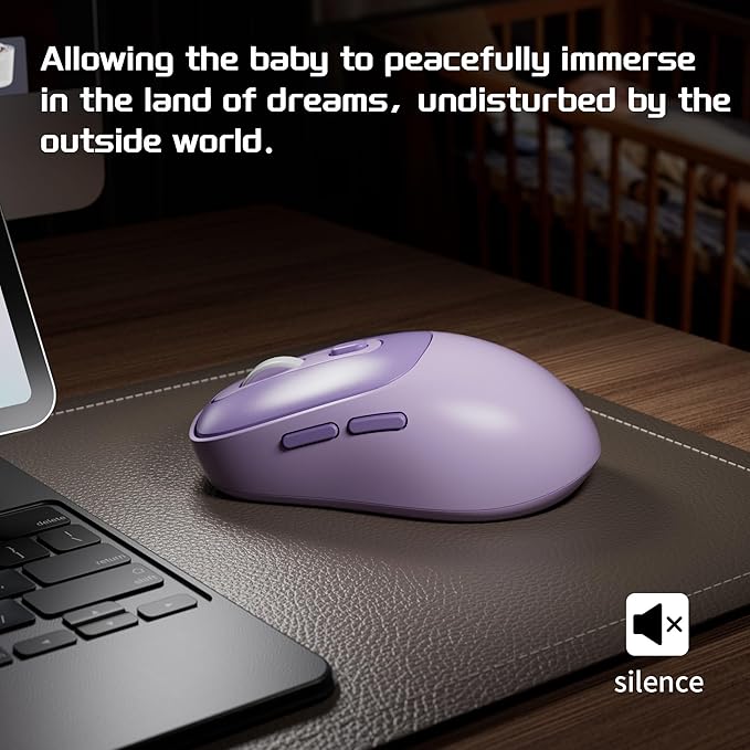 Camiysn MageGee V100 Wireless Mouse, Ultra-Light 2.4G USB Mouse with Adjustable DPI, Premium Rubber Scroll Wheel & Advanced Optical Sensor, Auto Sleep Mode for Energy Saving
