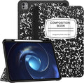 Fintie SlimShell Case for iPad Pro 13-inch (M5) 2025 / (M4) 2024 - [Built-in Pencil Holder] Soft TPU Protective Stand Back Cover with Auto Wake/Sleep, Composition Book