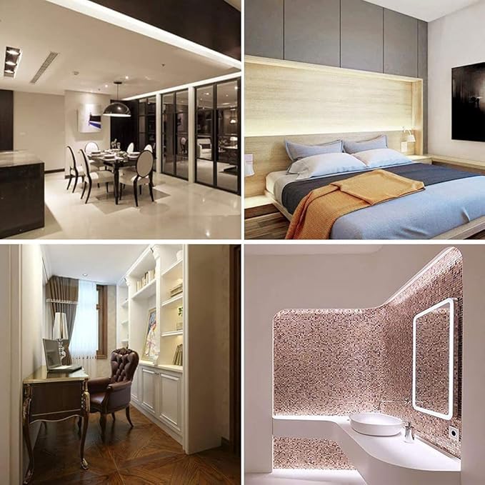 SUYOOULIN LED Strip Lights, SMD 2835 LED Strip, DC12V 1200LEDs 16.4Ft 26000LM High Density LED Light Strips Non-Waterproof IP21, 3 Times Brightness Than SMD3528 LED Strip, Natural White 4500K