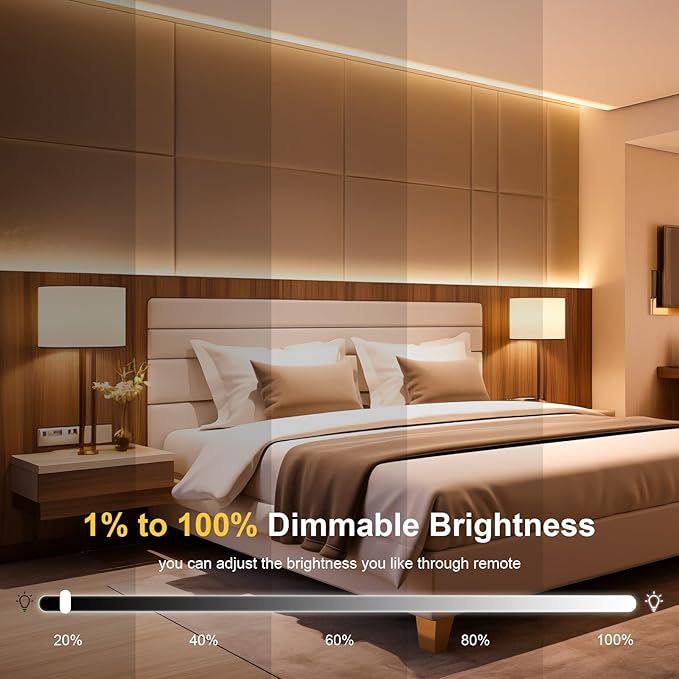 COB LED Strip Lights, ETL Listed Warm White Light Strip 3000K, 32.8ft 24V COB Lights with 3200 LEDs, CRI 90+, Remote, 24V Adapter, LED Lights for Cabinets, Home DIY Lighting Indoor Decoration