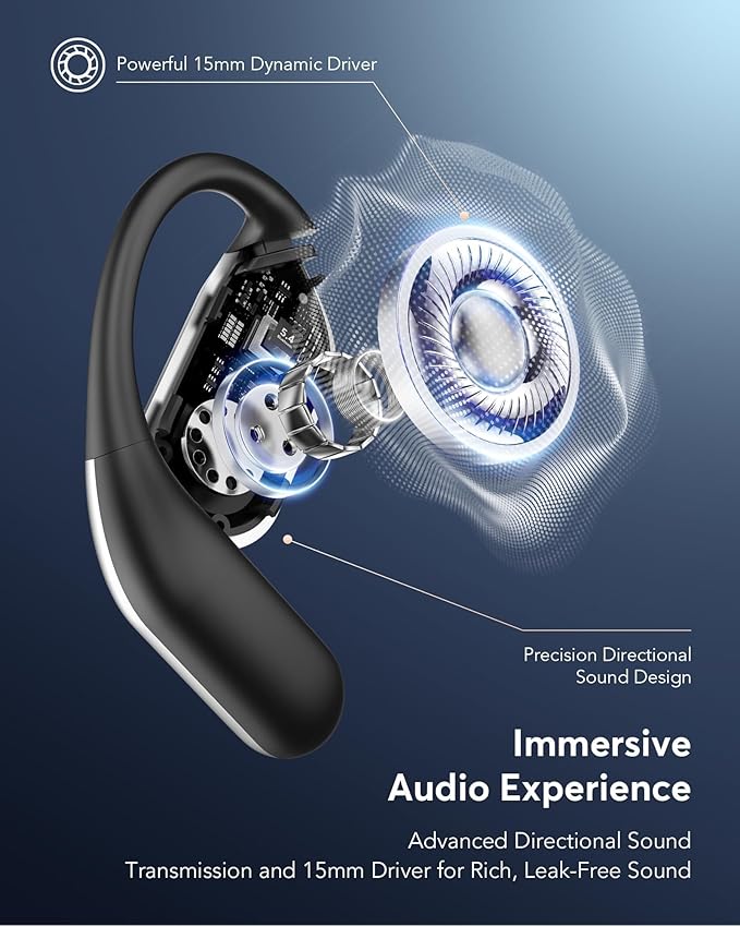 Paekole H5 AI Translation Earbuds: Real-Time 2-Way Language Translator Device (198+ Languages) for Face-to-Face & Travel, Bluetooth Headphones, Audifonos Traductores - Classic Black