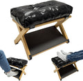 Foot Rest Under Desk, Under Desk Leg Rest with Non-Slip Rubber Stepping Surface - Ergonomic Wooden Footrest Stool for Home & Office Desk - Relieves Fatigue, Improves Posture for Gaming and Work
