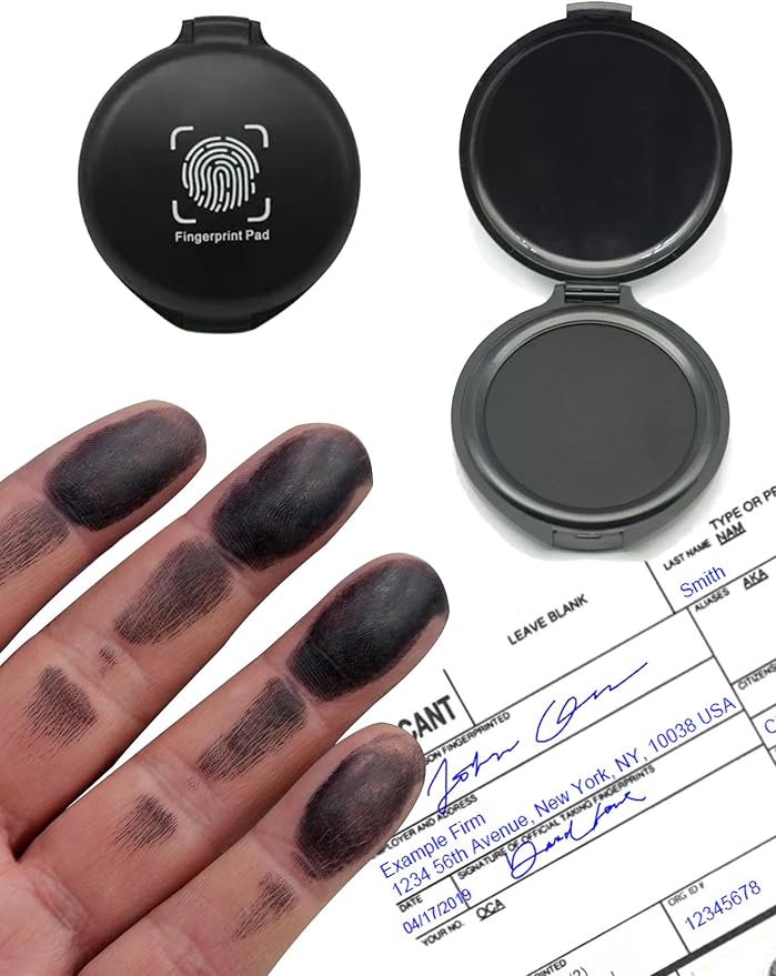 Fingerprint Cards FD-258, Reusable Ink Pad, 25 Pack, Fingerprint Cards