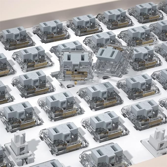 Kailh Silver Low Profile Switches 5 Pin Thiner Key switches- DIY Switches for Mechanical Gaming Keyboard Linear Hand Feeling (Silvers 30pcs)