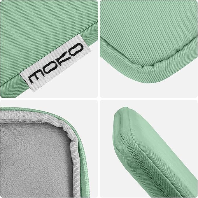 MoKo 9-11 Inch Tablet Sleeve Bag Carrying Case Fits New 11inch iPad Air M4, iPad A16 2025, iPad Pro 11 M4, Air 5/4/3, iPad 10/9/8th Gen, Tab S8/S9 11", Tablet Carrying Case, Bodhi Green