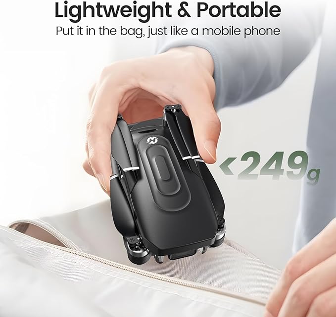 Holy Stone HS175G GPS Drone With 4K EIS Camera For Adults, 249g Foldable RC Quadcopter With Auto Return, Follow Me, 60 Mins Flight Time, Battery Fast Charge, Headless Mode, Upgraded HS175D