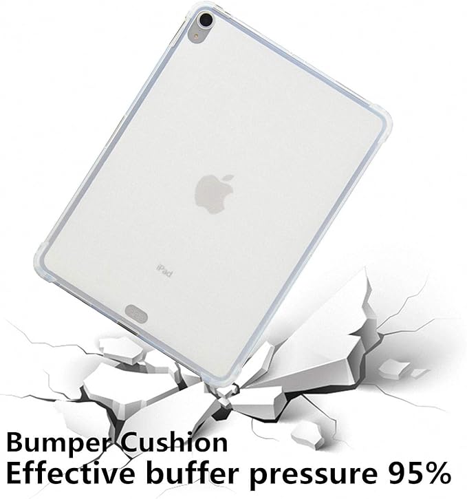 Case for iPad Air 11 inch M2 (2024) & iPad Pro 11 inch 4th/3rd/2nd/1st Gen (2022/2021/2020/2018) & iPad Air 5th/4th Gen 10.9" (2022 & 2020) Translucent Frosted Clear TPU Back Cover, Clear
