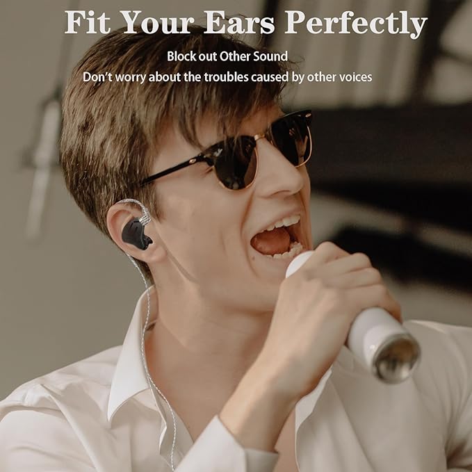 KZ Zax in Ear Headphones 7BA+1DD Hybrid 16 Drivers HiFi Noise Cancelling in Ear Monitor, Zin Alloy Shell Metal Wired Earphone with 3.5mm Jack Detachable 2 Pin 0.75mm Cable (No mic, Black)