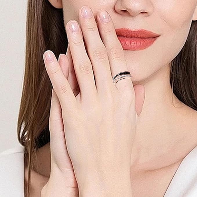 Smart Ring Health Tracker, Heart Rate Monitor Sleep Ring, Fitness Tracker for Monitoring Pressure, Oxygen, Step, Calories, Vintage Smart Rings for Men Women (10)