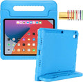 Kids Case for iPad Pro 12.9-inch (6th/5th/4th Gen) 2022/2021/2020, Techcircle [Support Pencil Charging] Convertible Handle Stand Lightweight EVA Foam Bumper Protective Rugged Child Proof Cover, Blue