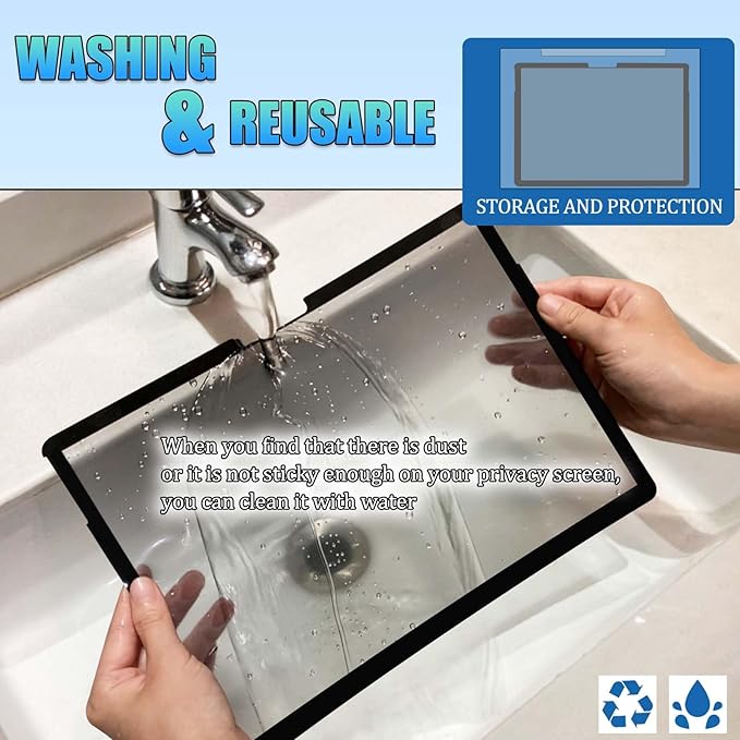Privacy Screen Protector for Microsoft Surface Pro 4/5/6/7-12.3 Inch - Anti-Spy Filter with Blue Light Blocking - Removable, Reusable, Bubble-Free Installation