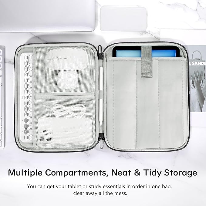 Dadanism 9-11 Inch Tablet Sleeve Padded Carrying Case for iPad (A16) 11th Gen 11", iPad 10th Gen 10.9", iPad Air M4/Pro M5 11", iPad Air 5/4, iPad 9/8/7th Gen, Galaxy Tab A11+ Plus 11",Black & Gray