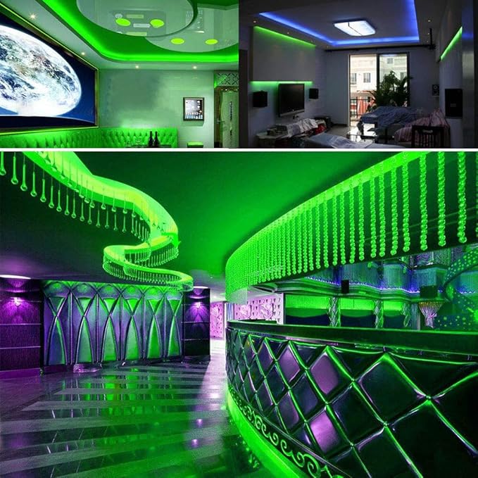 SUYOOULIN LED Strip Lights, SMD 2835 LED Strip, DC12V 1200LEDs 16.4Ft 26000LM High Density LED Light Strips Non-Waterproof IP21, 3 Times Brightness Than SMD3528 LED Strip, Green