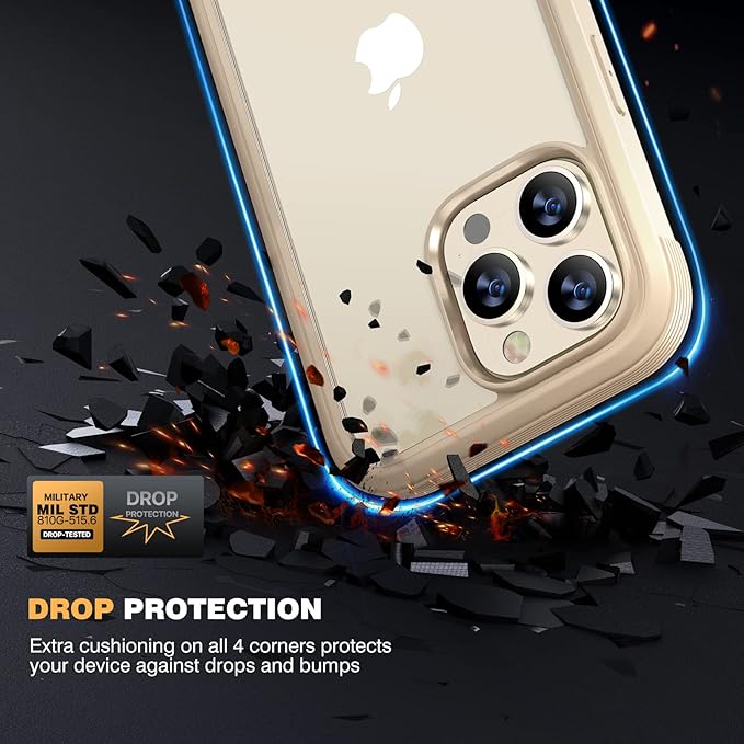 Diaclara Magnetic for iPhone 14 Pro Max Case, Full Body Rugged Case with Built-in Touch Sensitive Anti-Scratch Screen Protector, with Camera Lens Protector for iPhone 14 Pro Max 6.7" (Bean Yellow)