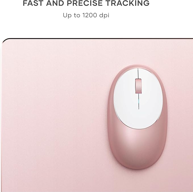 Satechi M1 Wireless Bluetooth Mouse, USB-C Rechargeable, Compact & Portable, for MacBook Air/Pro/Neo, iPad Air/Pro, iPad mini, Mac mini, iMac & Windows - Rose Gold