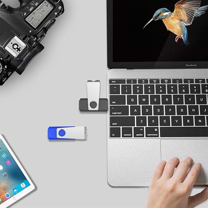 KEXIN 32GB Flash Drive 2 Pack USB 3.0 Flash Drive 32G Thumb Drive Jump Drive Memory Stick Data Storage Pen Drive Black Blue