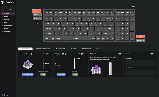 Keychron K4 HE QMK Wireless Gaming Custom Mechanical Keyboard, 2.4 GHz/Bluetooth/Wired 96% Layout Hot-Swappable Programmable RGB Backlit Gateron Magnetic Switches for Mac Windows Black