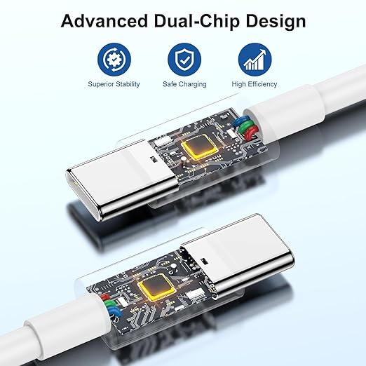 iPhone 17 16 15 Charger/10ft Type C to C Charging Cable Cord Long, USB C Fast Charging Block Plug for Apple iPhone 17 Pro Max/17 Air/16 Pro/15 Plus/AirPods/iPad/mini Plug Cube Birck Box Power Adapter