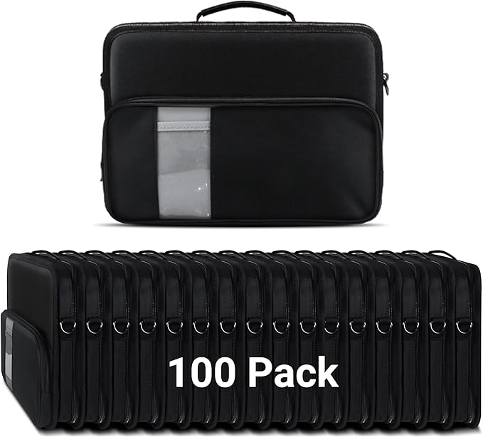 IBENZER 100 Pack Stay in 11 Inch Shockproof Protective Always On Laptop Sleeve Case for 11.6 MacBook, Chromebook, Ultrabook, Black LS-BPS-0111BK