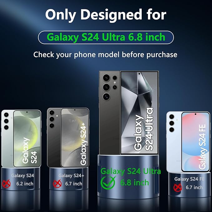 OWKEY for Samsung Galaxy S24 Ultra Case 6.8'', Magnetic Samsung S24 Ultra Case Compatible with Magsafe, [Shockproof Military] Translucent Back Slim Bumper Cover Phone Case Samsung S24 Ultra, Gray