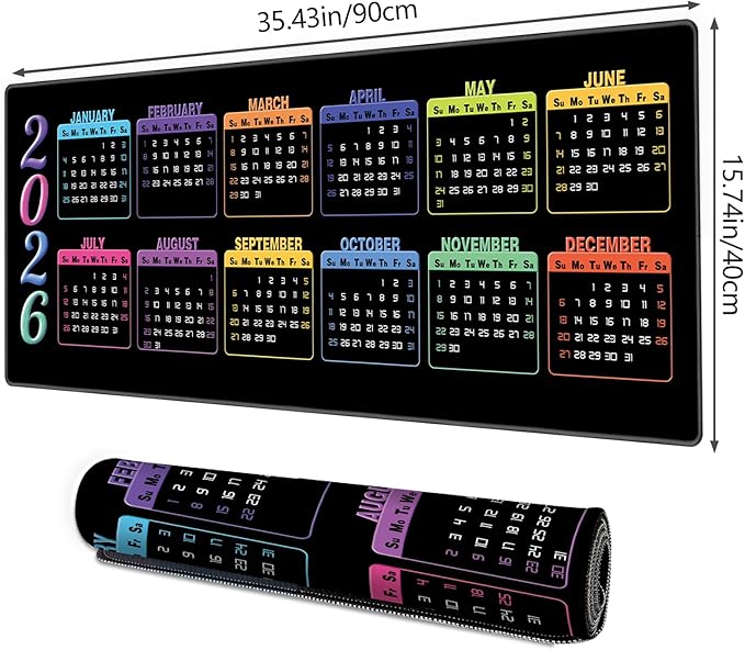 Galdas Gaming Mouse Pad XXL XL Large Long Extended Big Mousepad Non-Slip Rubber Keyboard Mouse Pad with Stitched Edges for Laptop Home Office (2026, 35.4 * 15.7)