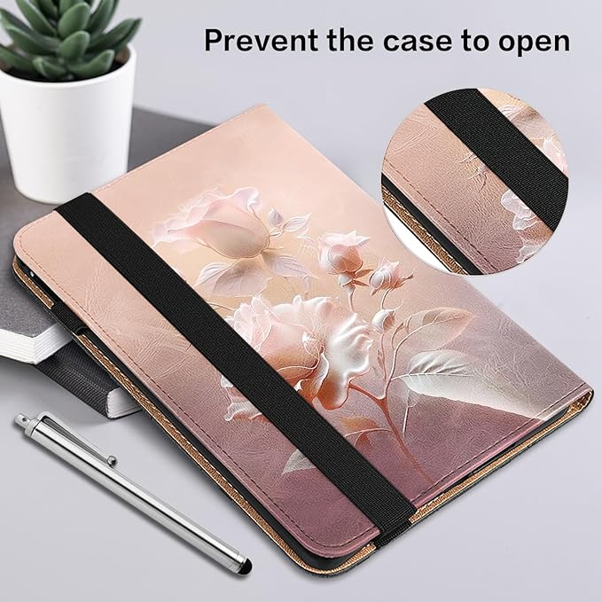 Case for iPad 10.2 & 10.5, iPad 9th /8th/7th Generation 10.2 inch 2021/2020/2019 Case,PU Leather Flip Stand Card Slots - Ceramic Roses