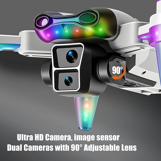 Toys for Ages 8–13, Drone with Camera for Kids with Fancy LED Lights, 2.4GHz Remote Control, One Battery, Indoor & Outdoor Toy Gift