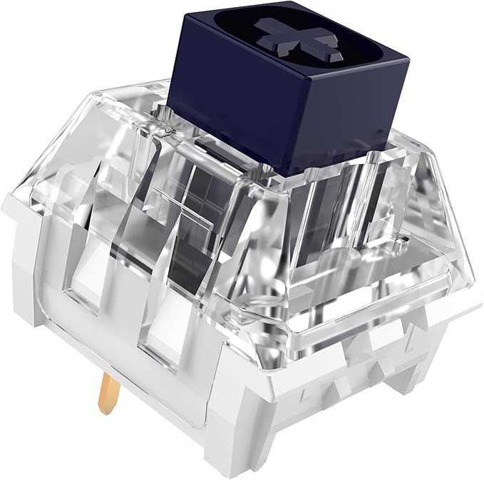 Kailh Box Navy Switches for Mechanical Gaming Keyboard,3-Pin 60gf Clicky/Factory Lubed/IP56 Dust&Waterproof Switches(Kailh Box Navy,72Pcs)