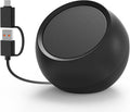 [Single] Computer Speaker for Desktop PC, USB-Powered, Plug-n-Play, Wired, External Speaker for Laptop, with Crystal-Clear Sound, Loud Volume, Rich Bass, Built-in USB-C Adapter for Full Compatibility