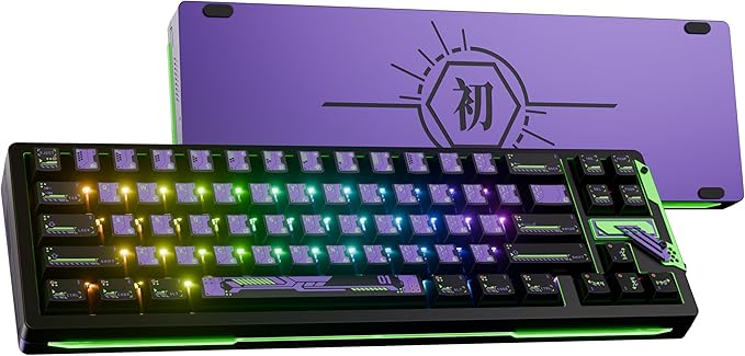OOCTPK Chilkey Slice68 HE Mechanical Keyboard Gaming Keyboard Wired, 68% Hot Swappable Custom Hall Effect Aluminum Keyboard with Flux Switch, Rapid Trigger, 8K Polling, RGB Magnetic Switch, for PC Mac