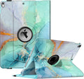 Fintie Rotating Case for iPad Air (3rd Gen) 10.5" 2019 / iPad Pro 10.5" 2017 with Built-in Pencil Holder - 360 Degree Rotating Stand Protective Cover, Auto Sleep/Wake (Emerald Marble)