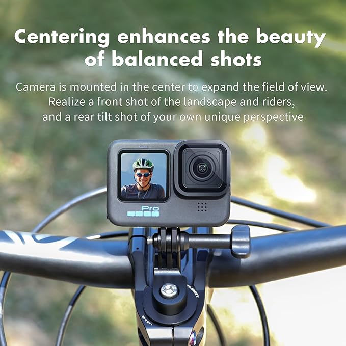 SEASKY H2-A Aluminum Alloy Bicycle Bike Headset Handlebar stem Mount Holder Center mounting for Gopro Hero 13 12 11 10 9 DJI Action 5 Pro 4 3 insta360 Ace Pro 2 Sports Action Camera Accessories