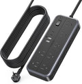 NTONPOWER 25 FT Extension Cord 10 Widely Spaced Outlets, 4 USB Port(2 USB C Port), Ultra Thin Flat Plug Extension Cords 25 Feet, Long Extension Cord for Home Office Garage, Black