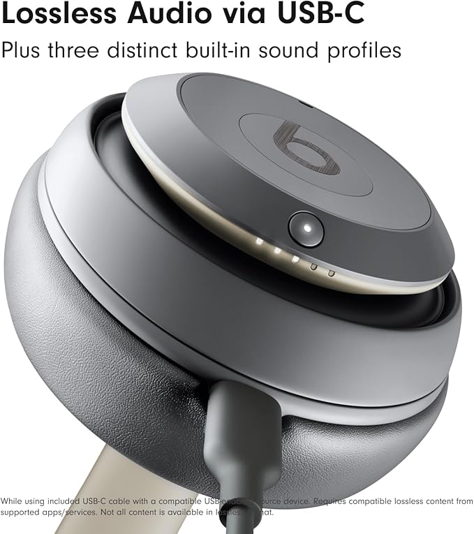 Beats Studio Pro Bluetooth Noise Cancelling Headphones with Apple 20W USB-C Power Adapter - Sand Gray