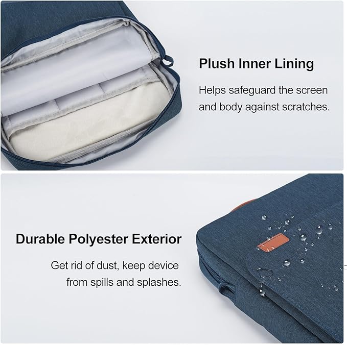 12.9-14.2 Inch Tablet Sleeve Bag for Samsung Galaxy Tab S11 S10 S9 S8 Ultra 14.6",13" iPad Air M2 M3 M4/Pro M5 M4/Pro 12.9, MacBook Air 13.6"/Pro 14.2"/Neo 13/Surface Laptop/Surface Pro 11 Case-Blue