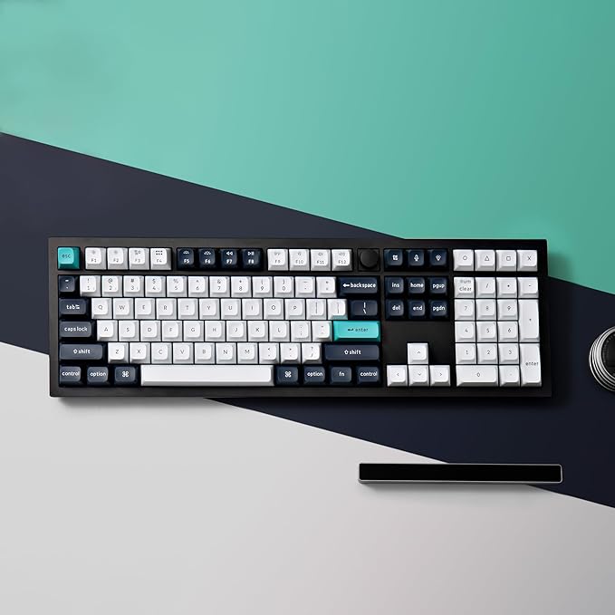 Keychron Q6 Max QMK/VIA Bluetooth Wireless /2.4 GHz/USB-C Wired Custom Mechanical Keyboard, Full Size Programmable Knob RGB Backlit Hot-Swappable Gateron Brown Switch for Mac Windows Linux - Black