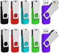 Aiibe 64GB Flash Drive 3.0 10 Pack 64GB USB 3.0 Thumb Drive USB Drive 64 GB Jump Drives Memory Stick Multi Pack 64 GB Flash Drives (64G, 10 Pack, 5 Mixed Colors: Black Red Cyan Green Purple)