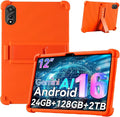 for Nexall N90 Tablet Case 12Inch, Shockproof Four Corner Airbag Protection,Soft Silicone Edge Cover with Built-in Stand,Heavy Duty Protective Sleeve for Nexall N90,Orange
