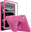 Soke Case for iPad Pro 13 Inch M5/M4 & iPad Air 13 Inch M4/M3/M2(2026/2025/2024), iPad Pro 12.9(2022 2021 2020,6th/5th/4th Gen), Rugged Shockproof Protective Cover - Hot Pink