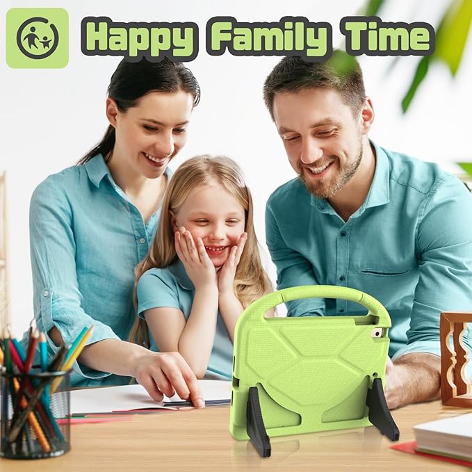 YIHE Shockproof Kids Case for iPad 6th/5th Generation (9.7 inch, 2018/2017), iPad Air 2/1 & Pro 9.7 | Durable Protective Cover with Built-in Screen Protector & Stable Stand, Light Green