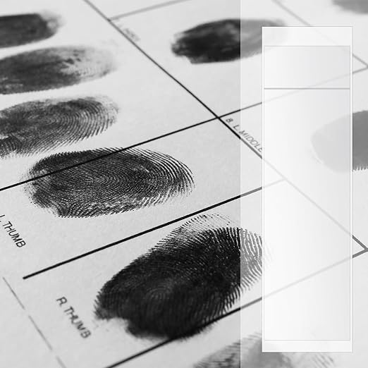 Marspark 200 Pcs Fingerprint Lifting Pads Fingerprint Lifting Tape Finger Print Forensic Science Kit Clear for Forensic Most Occupations